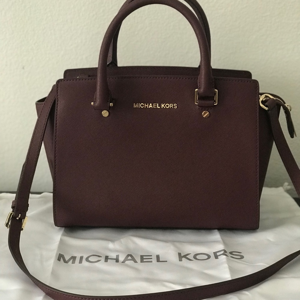 Michael Kors Selma medium deep red / burgundy